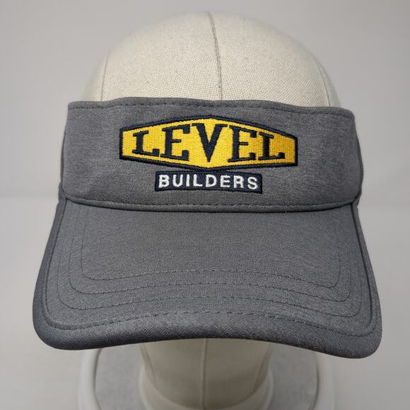 Level Builders Strapback Visor Hat Gray One Size Embroidered Under Armour - Picture 2 of 9